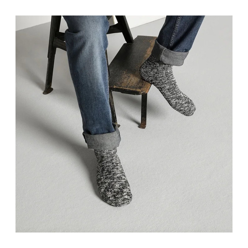 Birkenstock Cotton Slub M Black/Grey 1008039 (BK329-a) zeķes