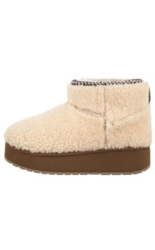 EMU Australia Stinger Micro Flatform Teddy Natural W13187 (EM545-a) kurpes