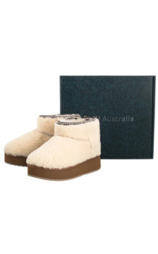 EMU Australia Stinger Micro Flatform Teddy Natural W13187 (EM545-a) batai
