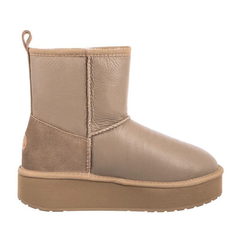 EMU Australia Stinger Mini Flatform Leather Sand W13189 (EM549-a) shoes