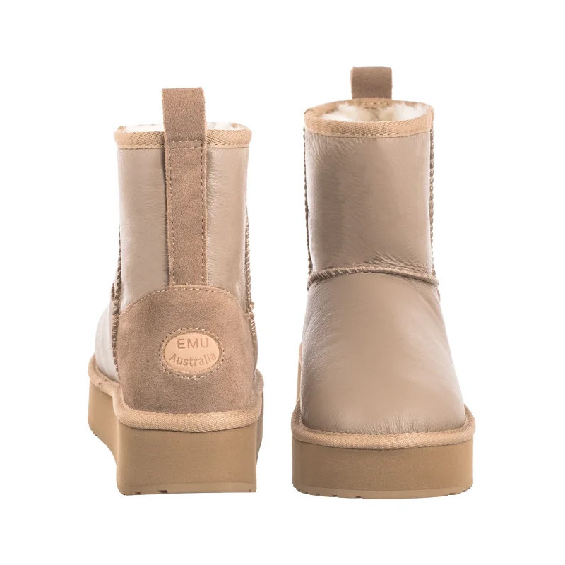 EMU Australia Stinger Mini Flatform Leather Sand W13189 (EM549-a) shoes