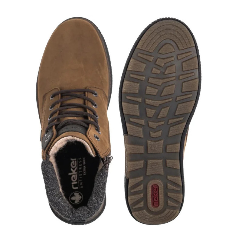 Rieker Brązowe B3343-26 Brown (RI138-b) žygio batai