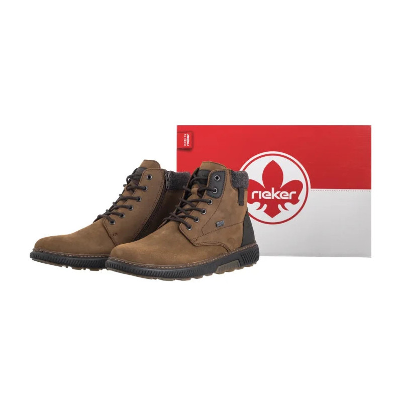 Rieker Brązowe B3343-26 Brown (RI138-b) žygio batai