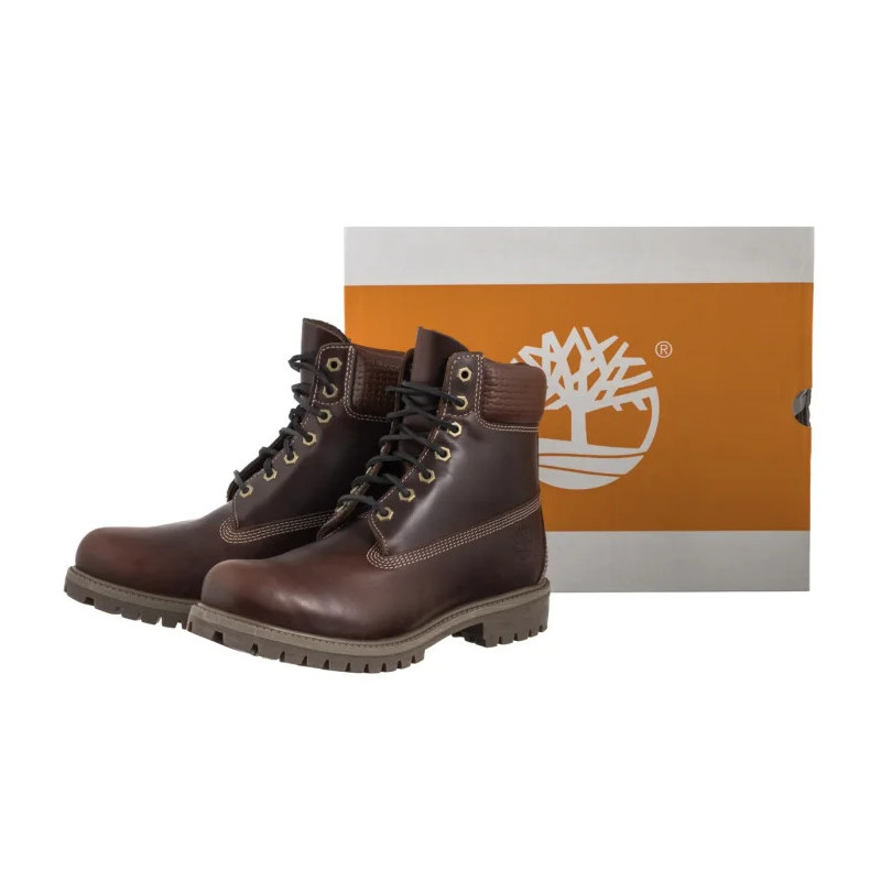 Timberland Premium 6 In Lace Waterproof MD Brown Full Grain 0A2P6W EIU (TI138-b) saapad