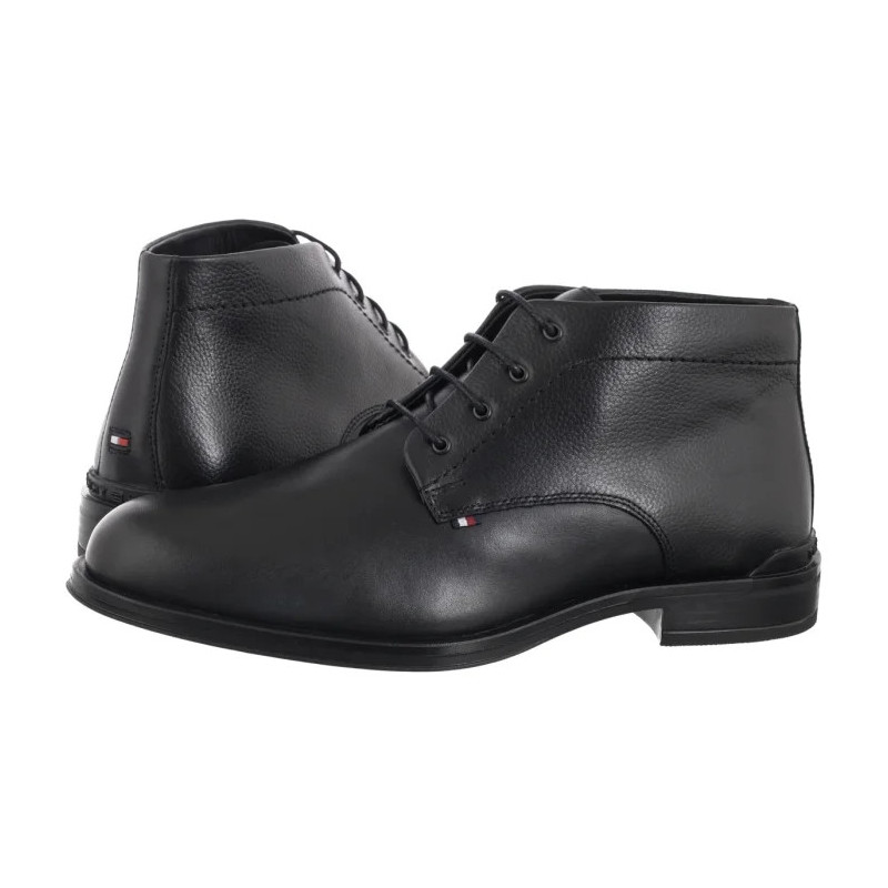 Tommy Hilfiger Corporate Hilfiger Lth Boot Black FM0FM05697 BDS (TH1410-a) batai
