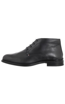 Tommy Hilfiger Corporate Hilfiger Lth Boot Black FM0FM05697 BDS (TH1410-a) apavi