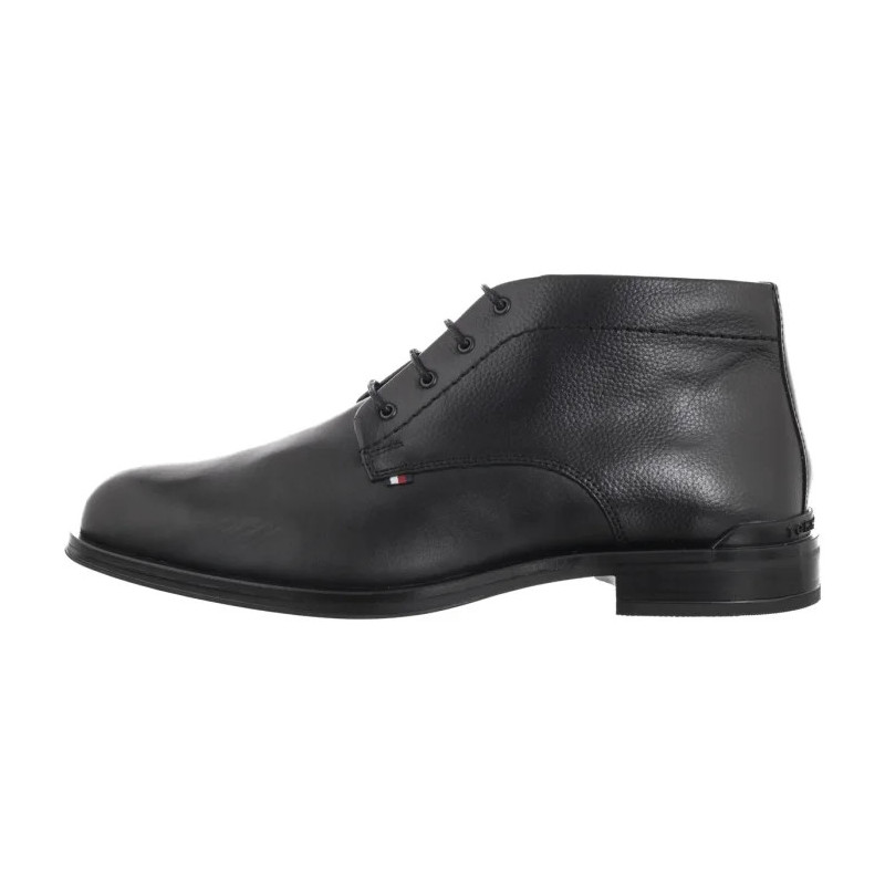 Tommy Hilfiger Corporate Hilfiger Lth Boot Black FM0FM05697 BDS (TH1410-a) batai