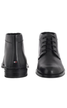 Tommy Hilfiger Corporate Hilfiger Lth Boot Black FM0FM05697 BDS (TH1410-a) kingad
