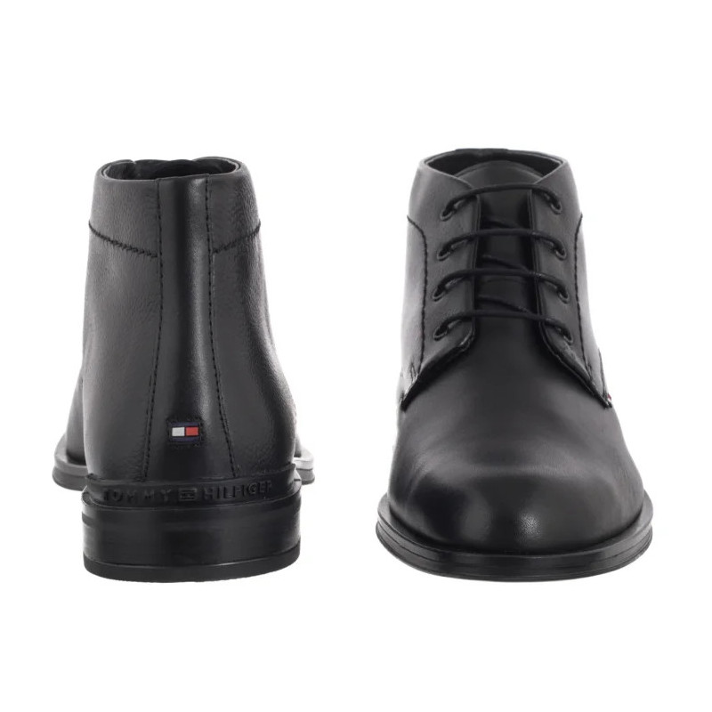 Tommy Hilfiger Corporate Hilfiger Lth Boot Black FM0FM05697 BDS (TH1410-a) apavi