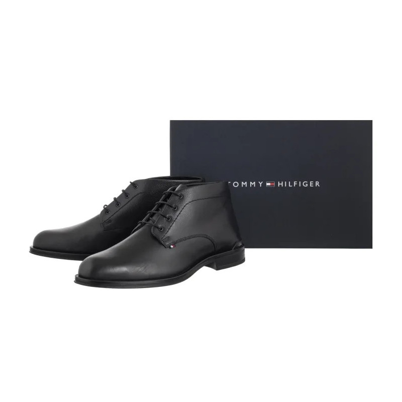 Tommy Hilfiger Corporate Hilfiger Lth Boot Black FM0FM05697 BDS (TH1410-a) batai