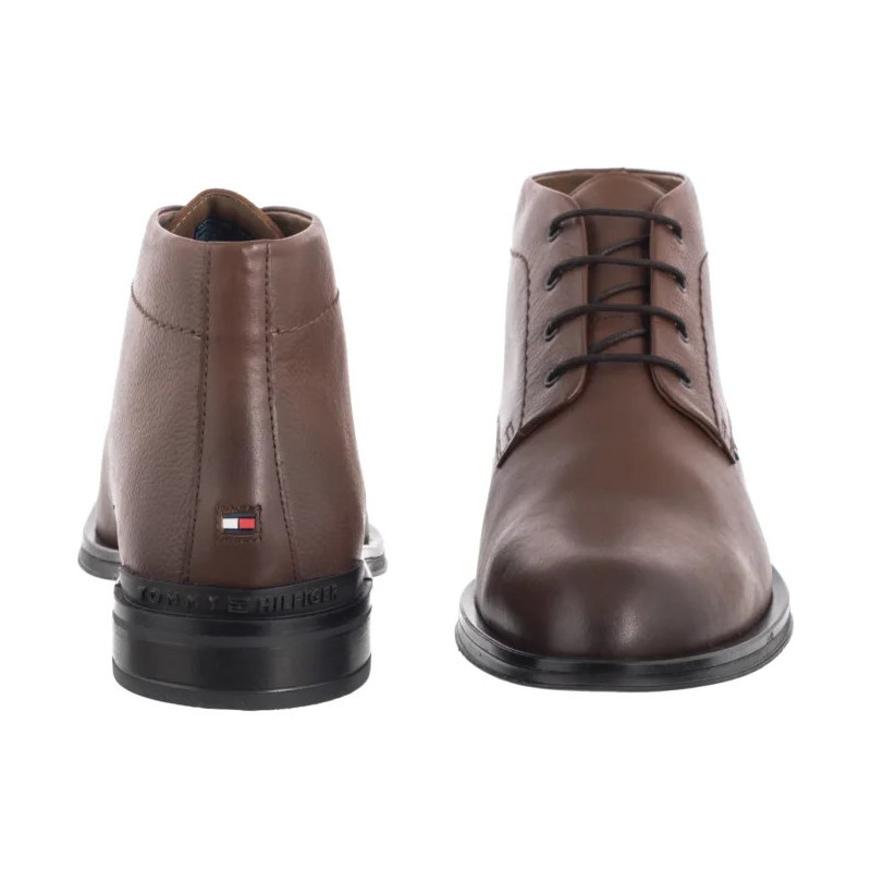 Tommy Hilfiger Corporate Hilfiger Lth Boot Winter Cognac FM0FM05697 GVI (TH1410-b) kingad