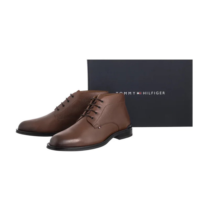 Tommy Hilfiger Corporate Hilfiger Lth Boot Winter Cognac FM0FM05697 GVI (TH1410-b) batai