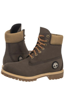 Timberland Premium 6 In Lace Waterproof Dark Brown Nubuck W 0A2P6W A4J (TI153-a) žygio batai