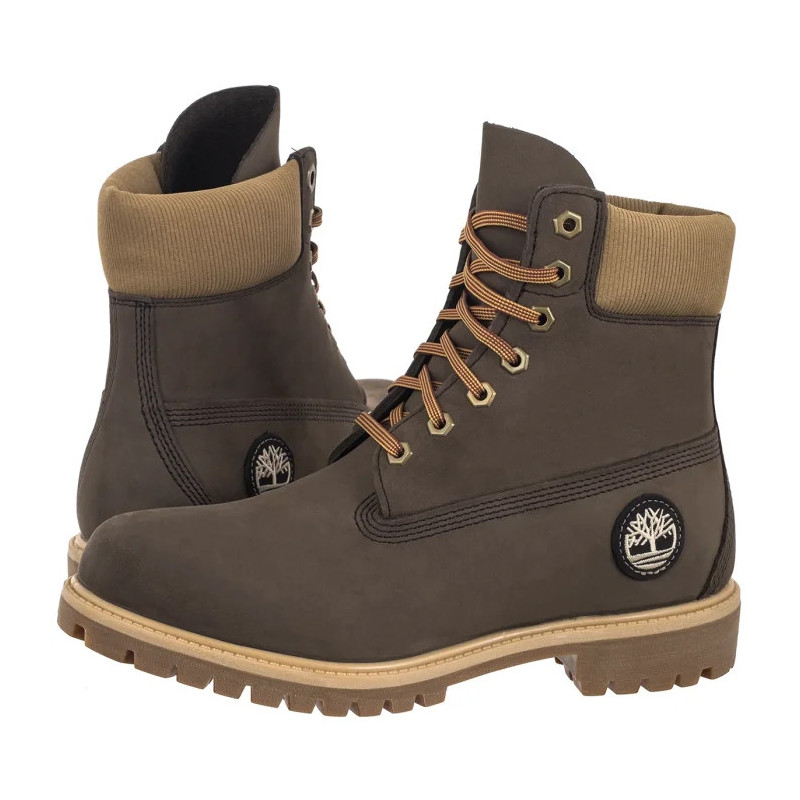 Timberland Premium 6 In Lace Waterproof Dark Brown Nubuck W 0A2P6W A4J (TI153-a) boots