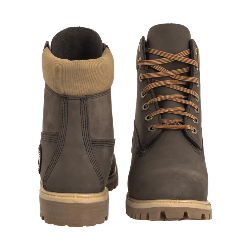 Timberland Premium 6 In Lace Waterproof Dark Brown Nubuck W 0A2P6W A4J (TI153-a) žygio batai