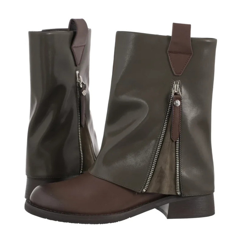 Maciejka Zielono-Brązowe K7213-09/00-8 (MA1444-b) kurpes