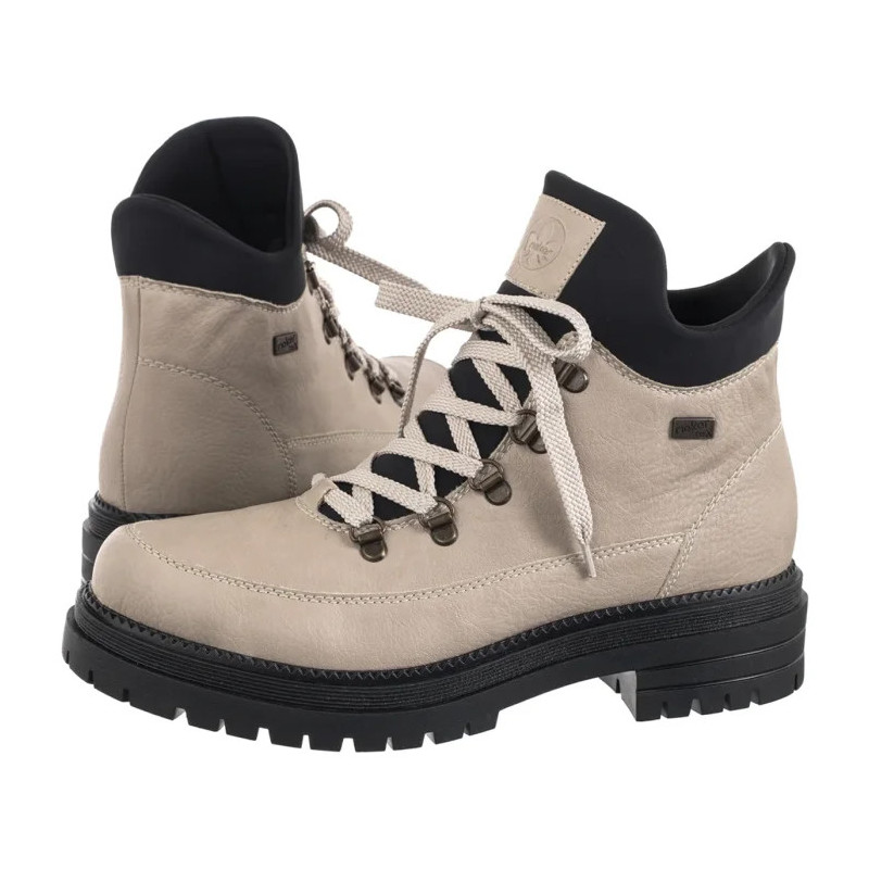 Rieker Beżowe Y3158-60 Beige (RI318-a) kurpes