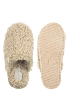 Calvin Klein Close Slipper Fur Marshmallow YW0YW01975 YAL (CK701-a) Women's Shoes/Flip Flops