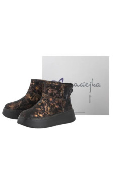 Maciejka Złoto-Czarne 06257-25/00-4 (MA1449-a) shoes