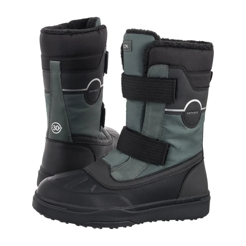 Geox J Bunshee Pg B Abx A Military/Black J46D8A 0MEFU C0498 (GE246-a) batai