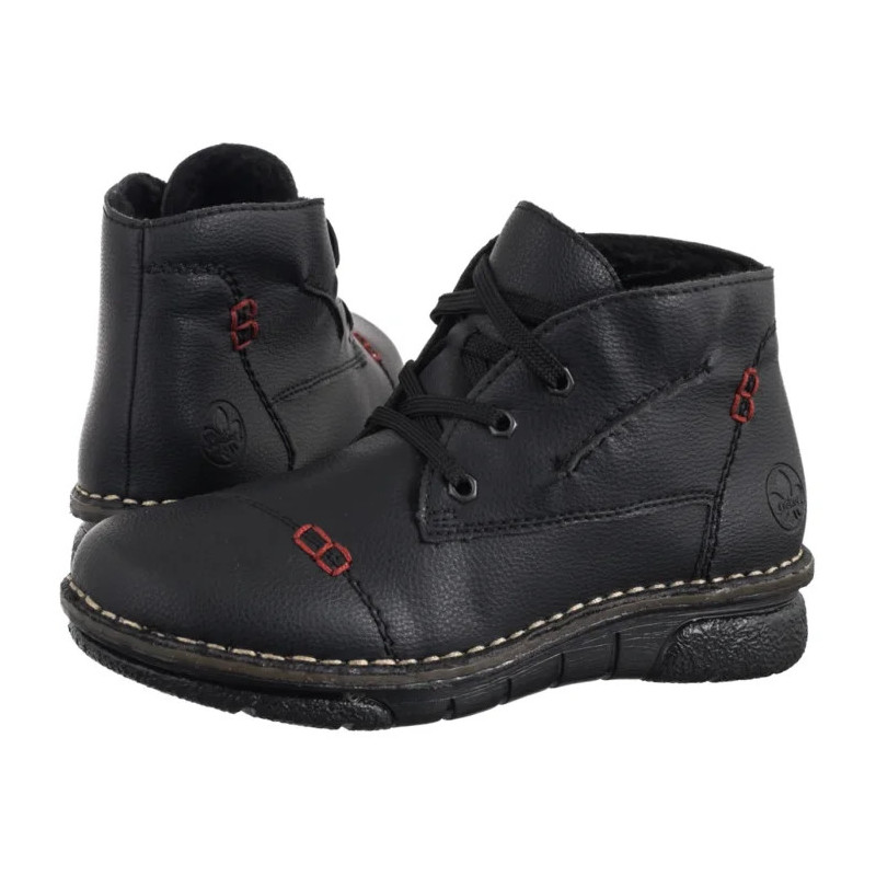 Rieker Czarne 73301-00 Black (RI331-a) kurpes