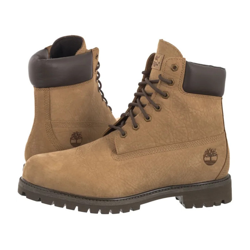 Timberland Premium 6 In Lace Waterproof MD Beige Nubuck W Dk 0A6G1R AFH (TI155-a) saapad