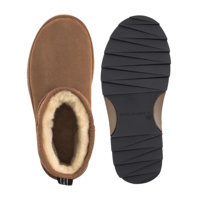 EMU Australia Sharky Micro Flatform Chestnut/Black W13304 (EM551-a) batai