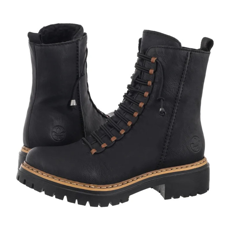 Rieker Czarne 72653-00 Black (RI334-a) batai