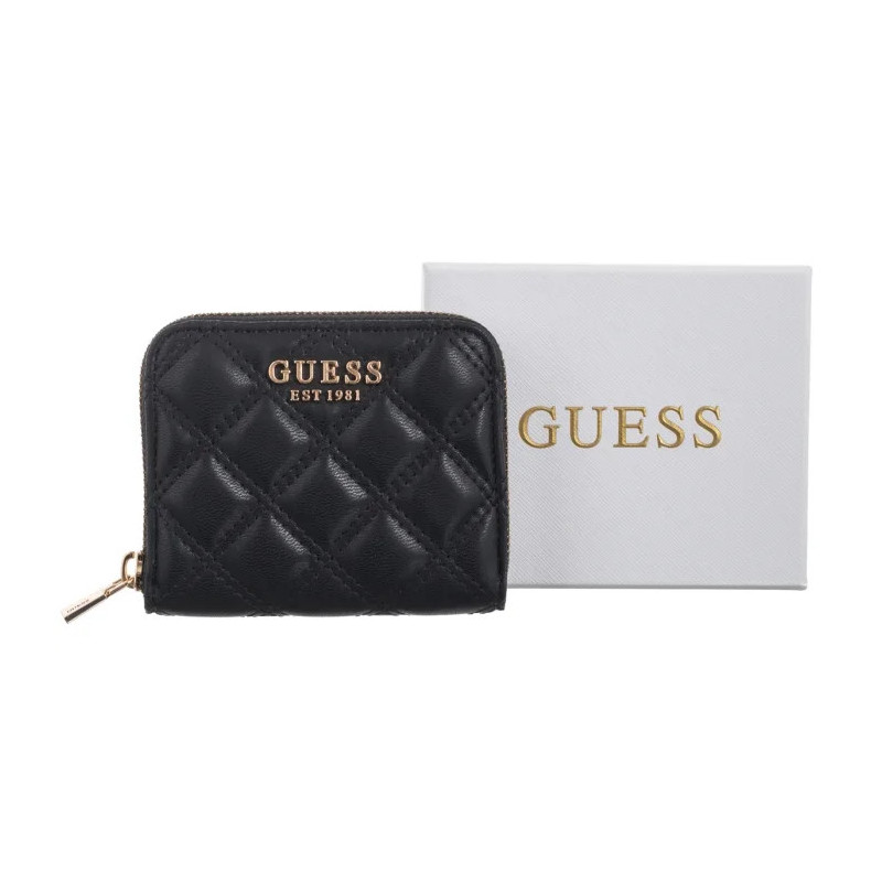 Guess Giully II Slg Small Zip Around SWQG96 73137 Black  (GU804-a) rankinė