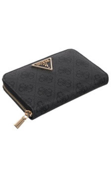 Guess Laurel II Slg Med Zip Around SWSG74 59140 Coal Logo (GU810-a) rankinė