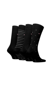 Tommy Hilfiger TH Men Sock 4P Tin Giftbox Black 701235375 002 804 (TH1412-b) zeķes