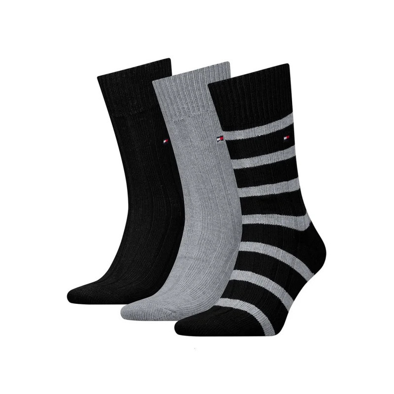 Tommy Hilfiger TH Men Sock 3P Giftbox Bootsock Black 701235377 002 804 (TH1413-a) sokid