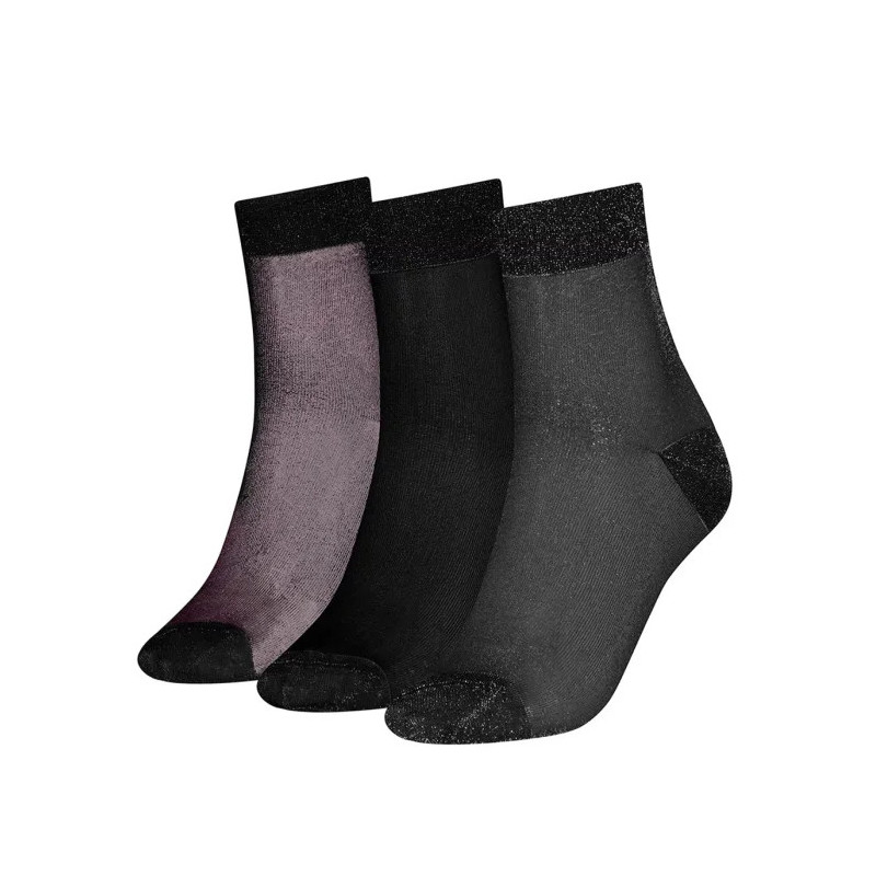 Tommy Hilfiger TH Women Short Sock 3P Gifting Black 701236463 001 801 (TH1414-a) zeķes