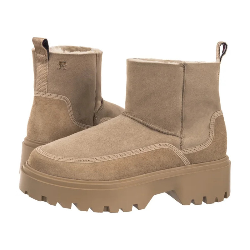 Tommy Hilfiger Real Shearling Pullon Snowboot Horsedish FW0FW08997 ACC (TH1416-a) batai
