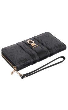 Guess Erenia Slg Large Zip Around SWSO78 38146 Coal Logo  (GU814-a) rokassoma