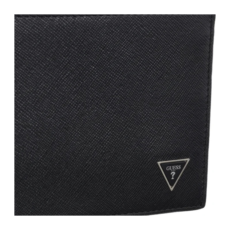 Guess Milano Bifold M Double SMCSLE LEA24 BLA (GU819-a) rokassoma