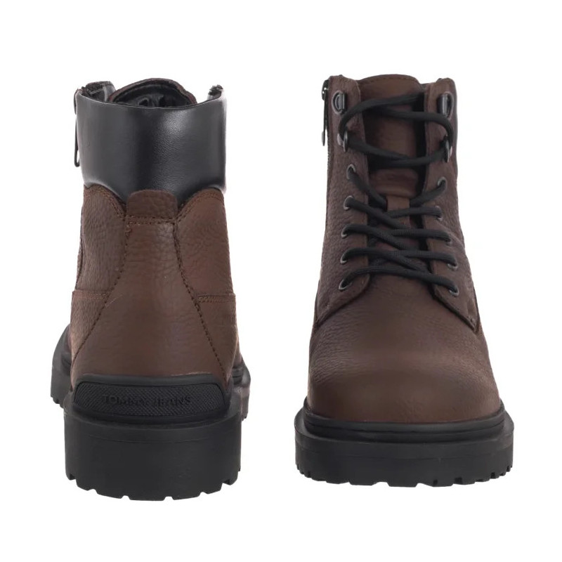 Tommy Hilfiger Tjm Lace Up Boot Leather Legacy Brown EM0EM01629 GV0 (TH1415-a) boots