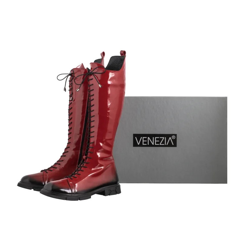 Venezia Czerwone Lakierowane V411-004484-04RED (VE881-a) zābaki