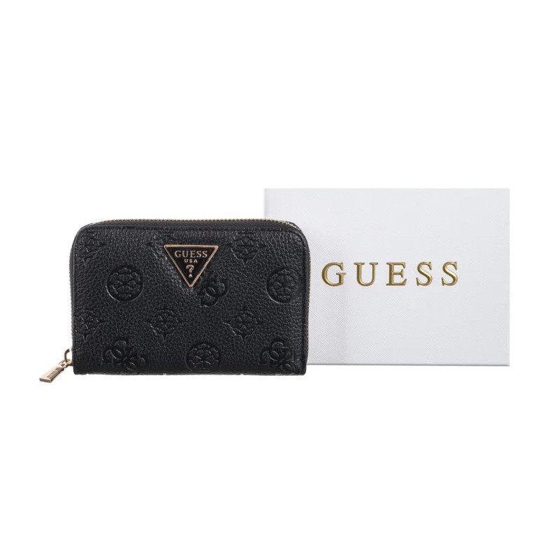 Guess Cresidia II Slg Medium Zip Around SWPD98 88140 Black Logo (GU786-b) rankinė