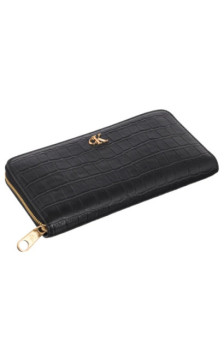 Calvin Klein CK Croc Long Zip Around Black LV04F1096G UB1 (CK705-a) rankinė