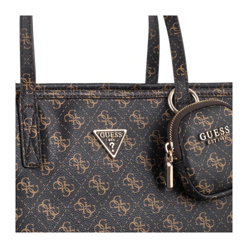 Guess Power Play II Large Tech Tote HWQG71 24240 Brown Logo (GU829-a) rankinė