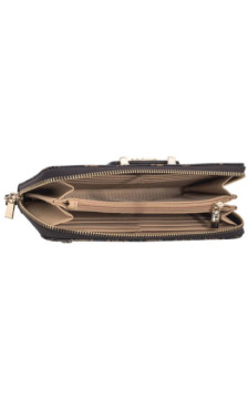 Guess Silia Slg Large Zip Around SWGP98 90146 Espresso Logo (GU836-a) handbag