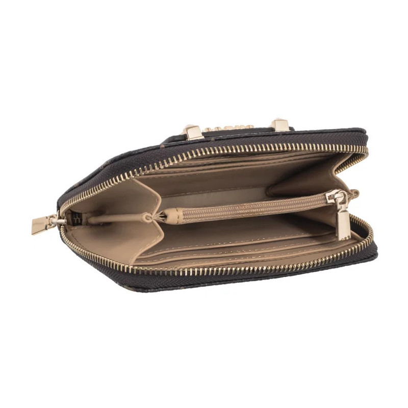 Guess Silia Slg Medium Zip Around SWGP98 90140 Espresso Logo (GU837-a) handbag