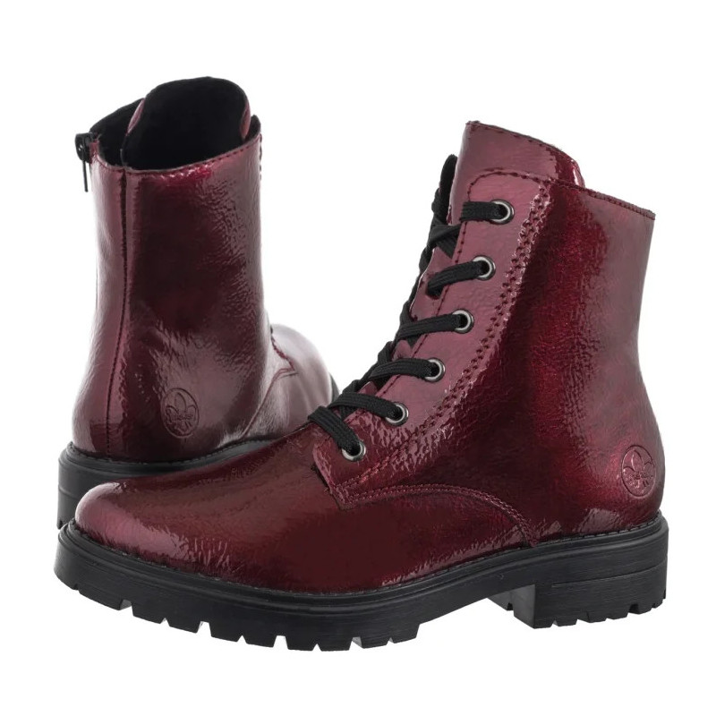 Rieker Bordowe Z2841-33 Red (RI336-a) kurpes
