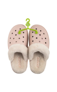 Crocs Classic Fuzz Scuff Quartz 212143-6UR (CR403-a) Women's Shoes/Flip Flops