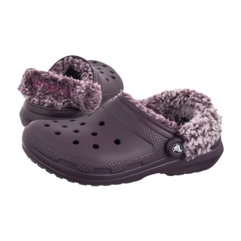 Crocs Classic Fleece Lined Clog Plush Plum 211396-5CQ (CR404-a) Sieviešu apavi/Flip Flops