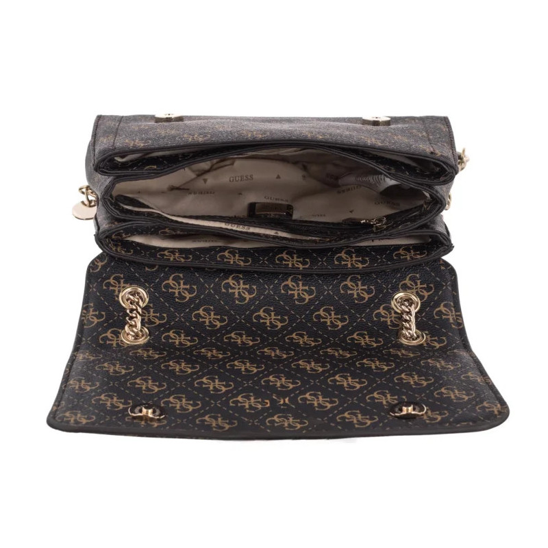 Guess Noelle II Cnvrtble XBody Flap HWQG96 72210 Brown Logo (GU831-a) handbag