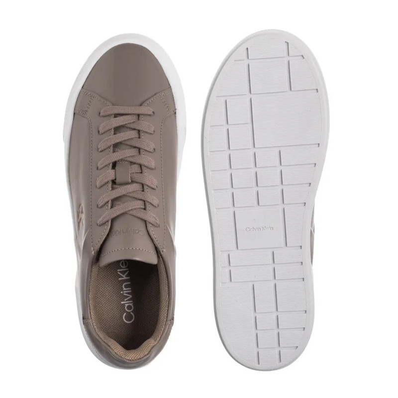 Calvin Klein Flatform Lace Up Lth Mg Desert Taupe/Bright White YW0YW01928 PBO (CK710-b) kingad