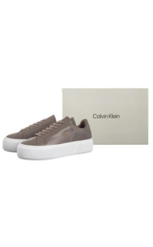 Calvin Klein Flatform Lace Up Lth Mg Desert Taupe/Bright White YW0YW01928 PBO (CK710-b) kurpes