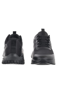Calvin Klein Eva Runner Lace Up Mat Mix Triple Black YM0YM01442 0GJ (CK707-a) sporta apavi